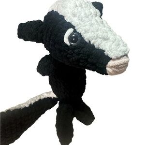 Handmade Black & White Crochet Skunk Plushie